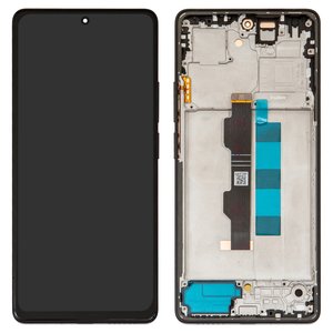 Pantalla LCD puede usarse con Xiaomi Poco M6 Pro 4G, Redmi Note 13 Pro 4G, Redmi Note 14S, negro, con marco, High Copy, OLED 