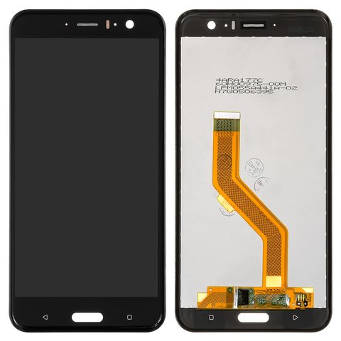 Дисплей для HTC U11, чорний, без рамки, Оригінал переклеєне скло 