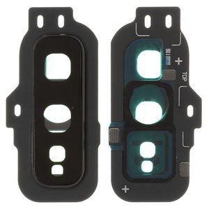 Скло камери для Samsung G970 Galaxy S10e, чорне, з рамкою, prism black