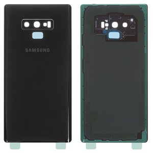 Задняя панель корпуса для Samsung N960 Galaxy Note 9, черная, со стеклом камеры, полная, Original PRC , midnight black
