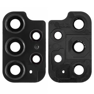 Скло камери для Samsung A736 Galaxy A73 5G, сіре, з рамкою