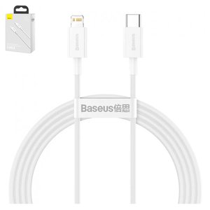 USB кабель Baseus Superior, USB тип C, Lightning, 150 см, 20 Вт, білий, #CATLYS B02