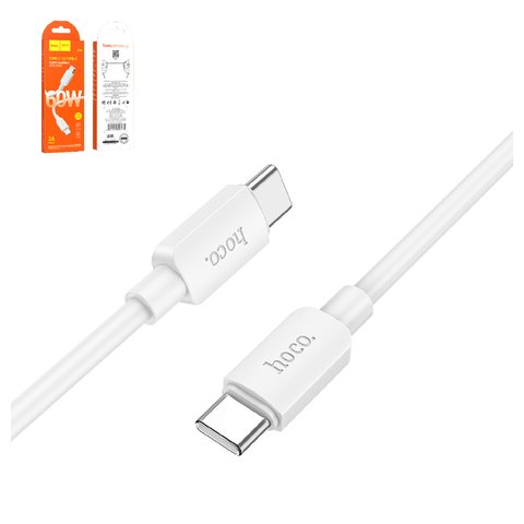 USB кабель Hoco X96, 2xUSB тип C, 100 см, 60 Вт, 3 A, білий, #6931474799135