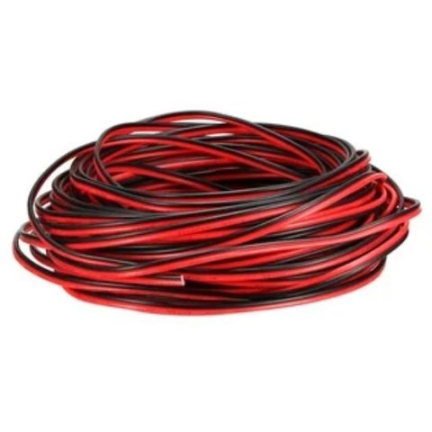 Провод в силиконовой изоляции 2x28AWG, 0,08 мм², 1 м, черный, красный, UL3135