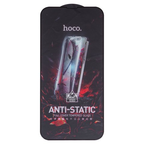 Защитное стекло Hoco G10 для Apple iPhone 13 Pro Max, iPhone 14 Plus, Full Glue, Anti Static, без упаковки , черный, cлой клея нанесен по всей поверхности