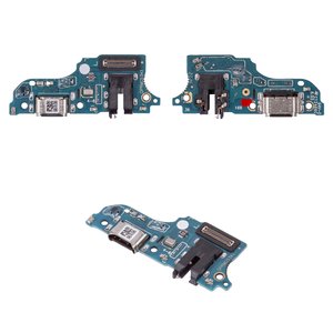 Шлейф для Realme C53 NFC, коннектора наушников, коннектора зарядки, с микрофоном, High Copy, плата зарядки