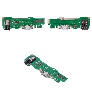 Шлейф для Tecno Pop 4 BC2 , коннектора наушников, коннектора зарядки, с микрофоном, Сopy, плата зарядки