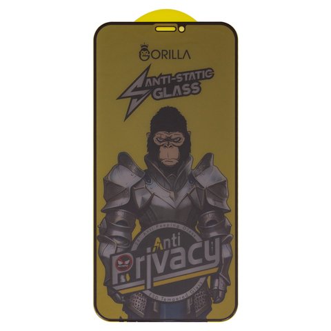 Защитное стекло для Apple iPhone 11, iPhone XR, совместимо с чехлом, Full Glue, Anti Static, Anti Peeping, черный, gorilla