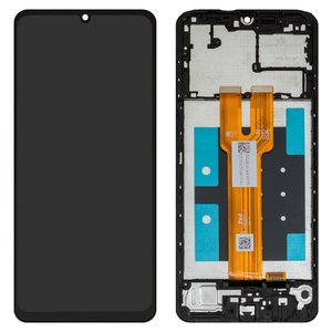 Дисплей для Samsung A066 Galaxy A06 5G, черный, с рамкой, Сopy