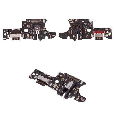 Шлейф для Motorola Moto G55, коннектора зарядки, с компонентами, High Copy, плата зарядки