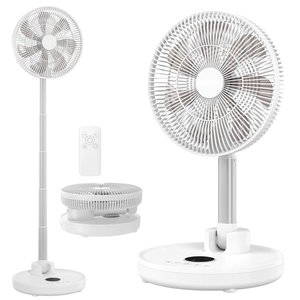 Вентилятор D1201, белый, с дисплеем, с аккумулятором, USB тип C