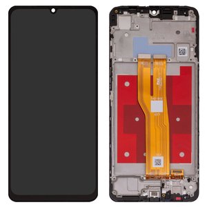 Дисплей для Samsung A075 Galaxy A07 4G, черный, с рамкой, Original PRC 