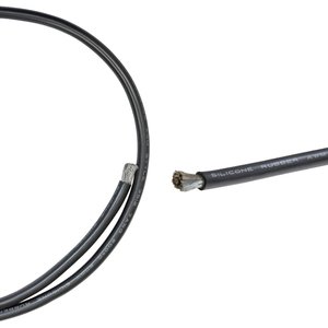Провід в силіконовій ізоляції 7AWG, 10,5 мм², 1 м, чорний, UL3512